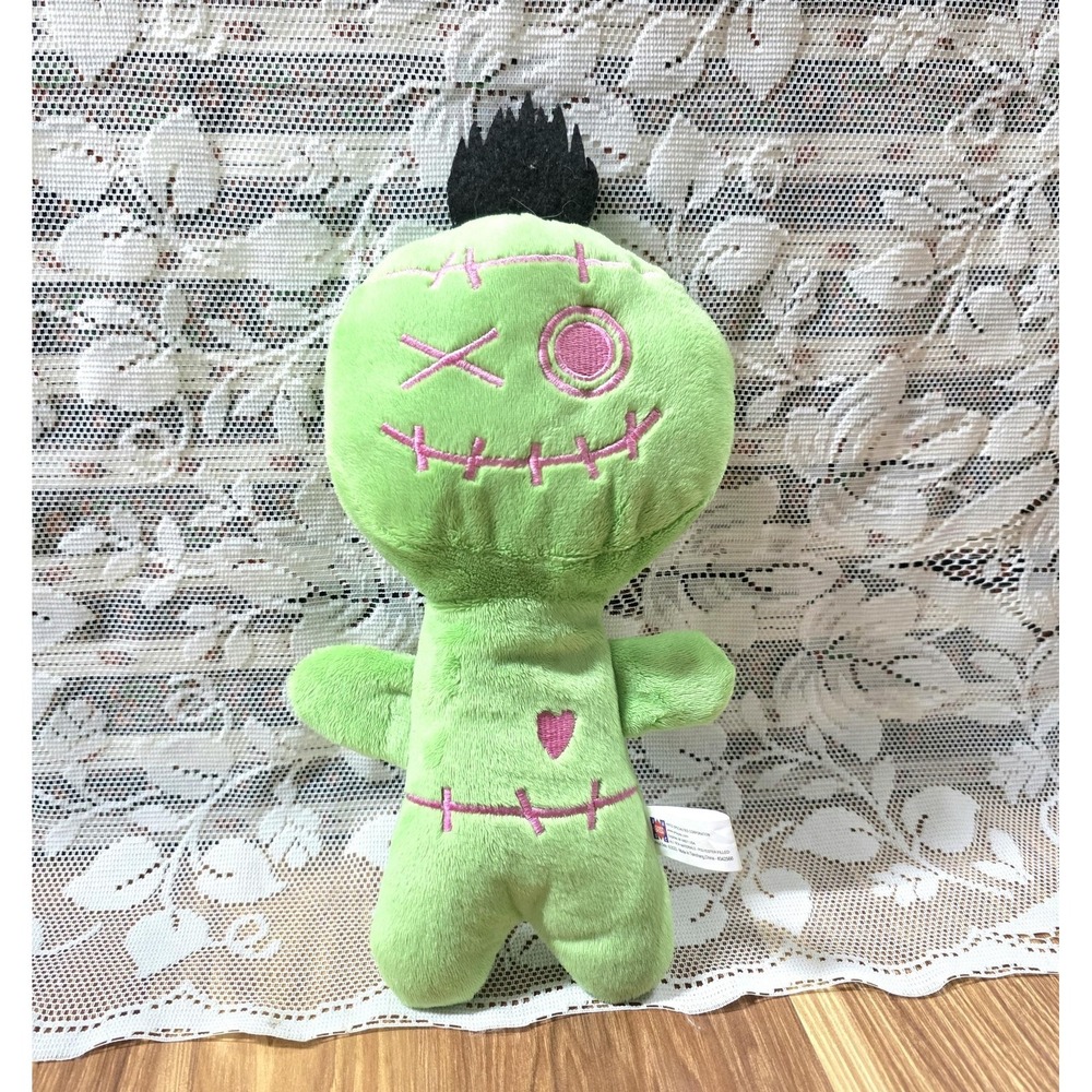 Hayes Specialties Green Zombie Plush Doll Small Stuffed Toy Halloween Voodoo